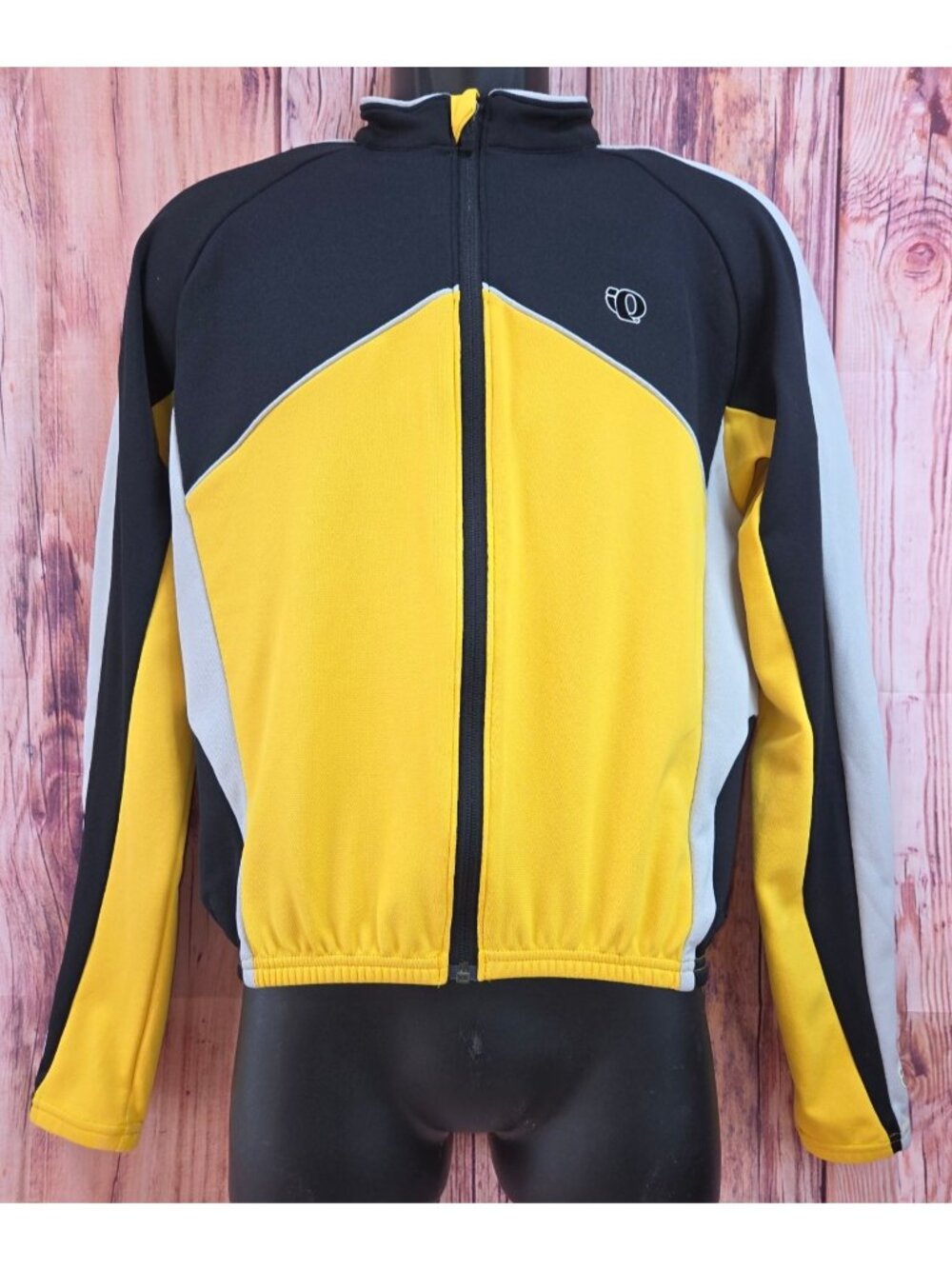 Pearl Izumi Mens Yellow Black Full Zip Cycling Jacket Medium